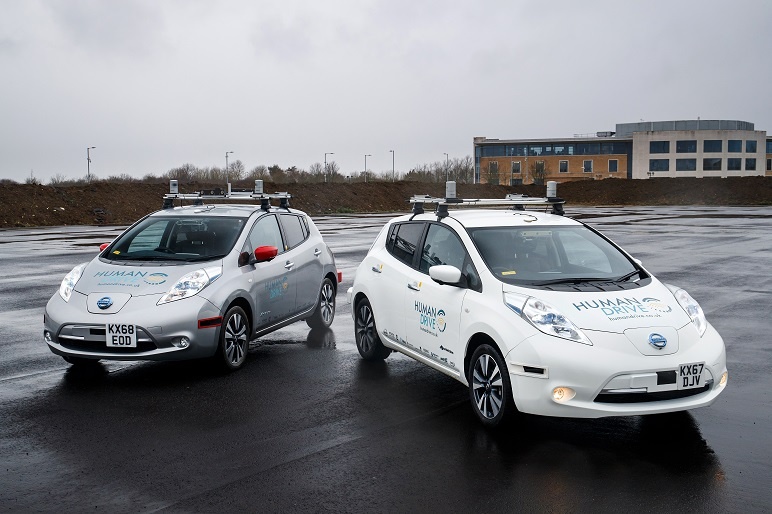 Nissan LEAF realizza il viaggio a guida autonoma più lungo del Regno Unito