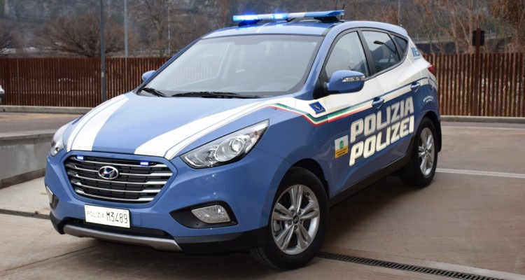 Le auto elettriche Hyundai in dotazione alle forze di polizia  