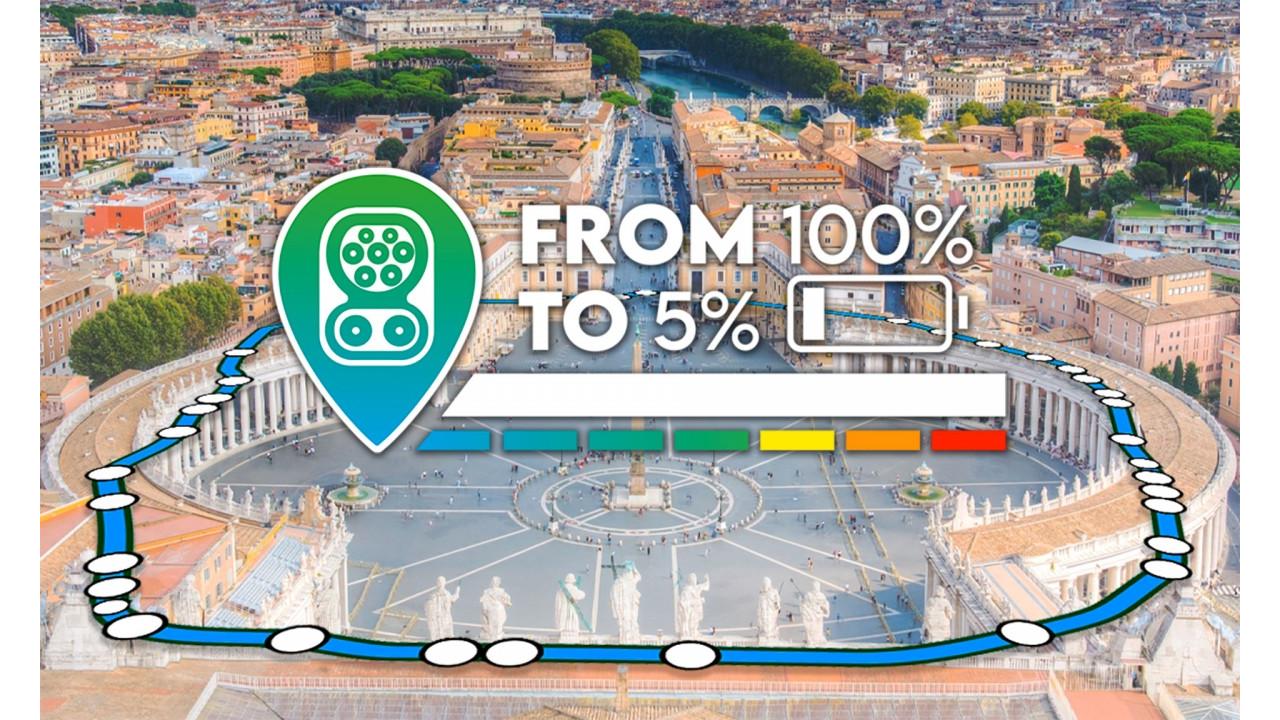 Torna a Roma il più grande test di auto elettriche d’Europa: “From 100% to 5%”